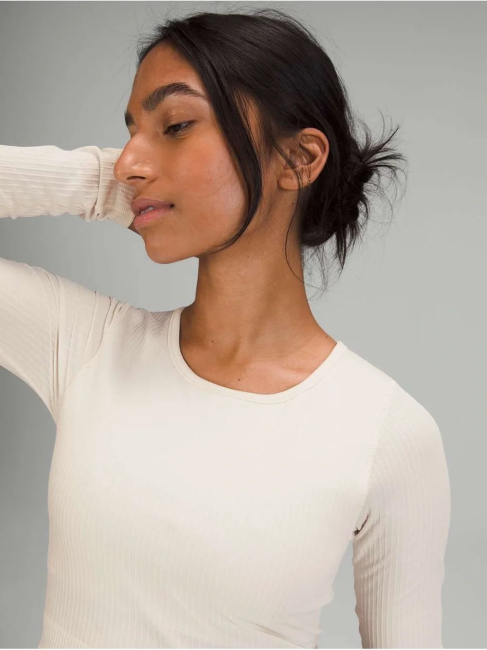 Lululemon Ebb to Street Long Sleeve Top White Opal 8